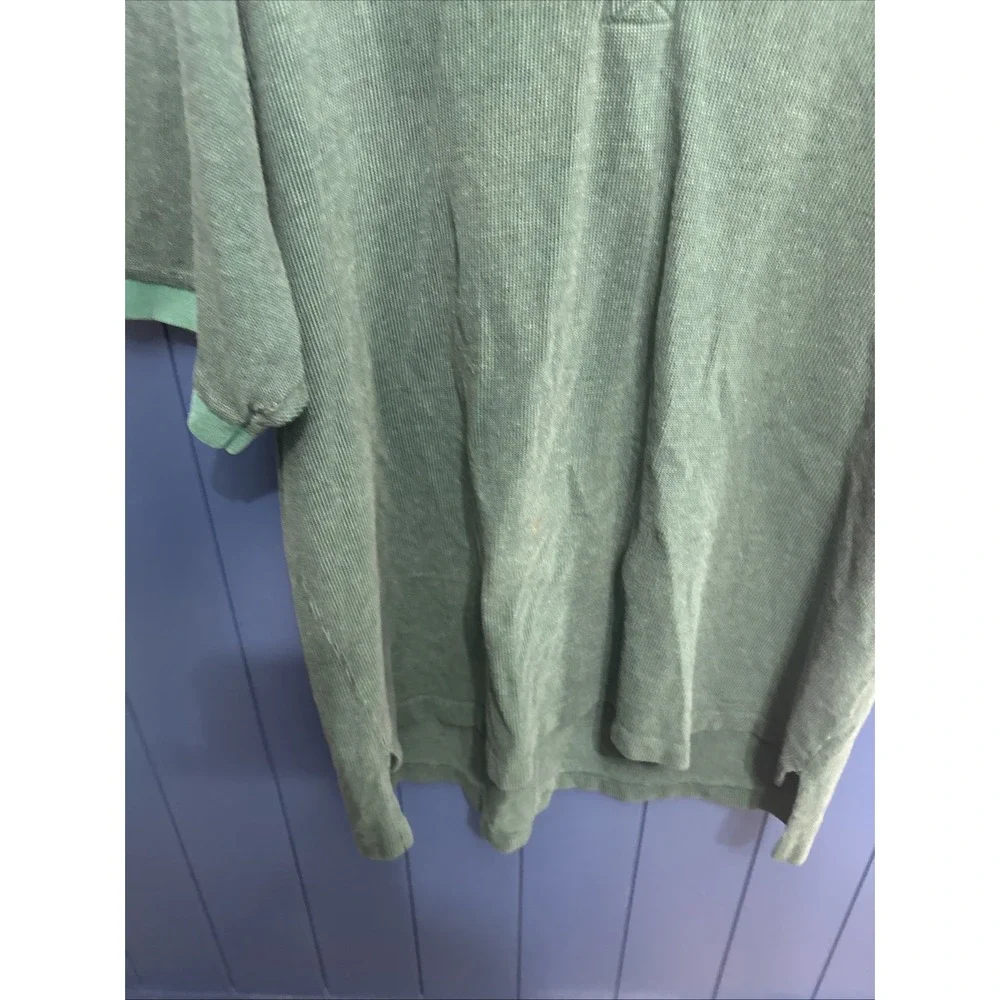 Vintage Jansport Golf Polo Shirt  Mens Size Large Cotton‎ Green Rainbow RARE PGA